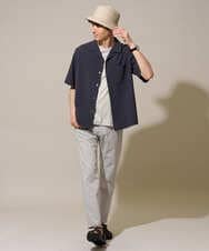 KHBGD78049 a.v.v MEN(アー・ヴェ・ヴェ) 〈接触冷感 / 遮熱 / 吸水速乾 / UVカット〉リライト オープンカラーシャツ【ストレッチ / イージーケア / 洗濯機で洗える】 ダークグレー