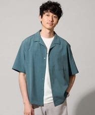 KHBGD78049 a.v.v MEN(アー・ヴェ・ヴェ) <新色&再入荷> ＼夏に嬉しい機能全部付き／　リライト オープンカラーシャツ ダークグレー