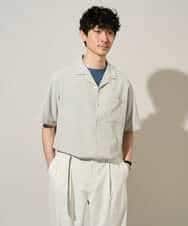 KHBGD78049 a.v.v MEN(アー・ヴェ・ヴェ) 【雑誌MonoMax5月号掲載】リライト　オープンカラーシャツ【イージーケア/洗濯機で洗える/接触冷感/吸水速乾/UVカット/ストレッチ】 ライトグレー