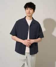KHBGD78049 a.v.v MEN(アー・ヴェ・ヴェ) 【雑誌MonoMax5月号掲載】リライト　オープンカラーシャツ【イージーケア/洗濯機で洗える/接触冷感/吸水速乾/UVカット/ストレッチ】 ダークグレー