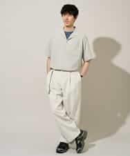 KHBGD78049 a.v.v MEN(アー・ヴェ・ヴェ) 【雑誌MonoMax5月号掲載】リライト　オープンカラーシャツ【イージーケア/洗濯機で洗える/接触冷感/吸水速乾/UVカット/ストレッチ】 ダークグレー