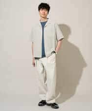 KHBGD78049 a.v.v MEN(アー・ヴェ・ヴェ) 【雑誌MonoMax5月号掲載】リライト　オープンカラーシャツ【イージーケア/洗濯機で洗える/接触冷感/吸水速乾/UVカット/ストレッチ】 ダークグレー