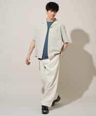 KHBGD78049 a.v.v MEN(アー・ヴェ・ヴェ) 【雑誌MonoMax5月号掲載】リライト　オープンカラーシャツ【イージーケア/洗濯機で洗える/接触冷感/吸水速乾/UVカット/ストレッチ】 ダークグレー