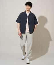 KHBGD78049 a.v.v MEN(アー・ヴェ・ヴェ) 【雑誌MonoMax5月号掲載】リライト　オープンカラーシャツ【イージーケア/洗濯機で洗える/接触冷感/吸水速乾/UVカット/ストレッチ】 ダークグレー