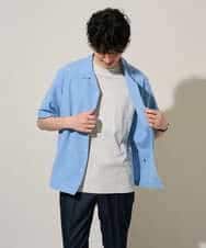 KHBGD78049 a.v.v MEN(アー・ヴェ・ヴェ) 【雑誌MonoMax5月号掲載】リライト　オープンカラーシャツ【イージーケア/洗濯機で洗える/接触冷感/吸水速乾/UVカット/ストレッチ】 ダークグレー