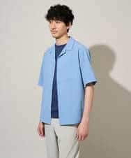 KHBGD78049 a.v.v MEN(アー・ヴェ・ヴェ) 【雑誌MonoMax5月号掲載】リライト　オープンカラーシャツ【イージーケア/洗濯機で洗える/接触冷感/吸水速乾/UVカット/ストレッチ】 ダークグレー