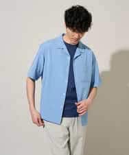 KHBGD78049 a.v.v MEN(アー・ヴェ・ヴェ) 【雑誌MonoMax5月号掲載】リライト　オープンカラーシャツ【イージーケア/洗濯機で洗える/接触冷感/吸水速乾/UVカット/ストレッチ】 ダークグレー