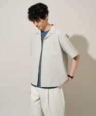 KHBGD78049 a.v.v MEN(アー・ヴェ・ヴェ) 【雑誌MonoMax5月号掲載】リライト　オープンカラーシャツ【イージーケア/洗濯機で洗える/接触冷感/吸水速乾/UVカット/ストレッチ】 ダークグレー