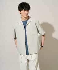 KHBGD78049 a.v.v MEN(アー・ヴェ・ヴェ) 【雑誌MonoMax5月号掲載】リライト　オープンカラーシャツ【イージーケア/洗濯機で洗える/接触冷感/吸水速乾/UVカット/ストレッチ】 ダークグレー