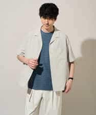 KHBGD78049 a.v.v MEN(アー・ヴェ・ヴェ) 【雑誌MonoMax5月号掲載】リライト　オープンカラーシャツ【イージーケア/洗濯機で洗える/接触冷感/吸水速乾/UVカット/ストレッチ】 ダークグレー