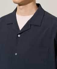 KHBGD78049 a.v.v MEN(アー・ヴェ・ヴェ) 【雑誌MonoMax5月号掲載】リライト　オープンカラーシャツ【イージーケア/洗濯機で洗える/接触冷感/吸水速乾/UVカット/ストレッチ】 ダークグレー