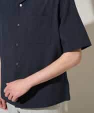 KHBGD78049 a.v.v MEN(アー・ヴェ・ヴェ) 【雑誌MonoMax5月号掲載】リライト　オープンカラーシャツ【イージーケア/洗濯機で洗える/接触冷感/吸水速乾/UVカット/ストレッチ】 ダークグレー