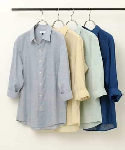 KHBGP30039 a.v.v MEN 【S-XXL/速乾】ハイブリッドリネン7分袖シャツ