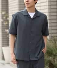 KHBGP40044 a.v.v MEN(アー・ヴェ・ヴェ) 【S-XXL/速乾】リライト オープンカラーシャツ ダークグレー