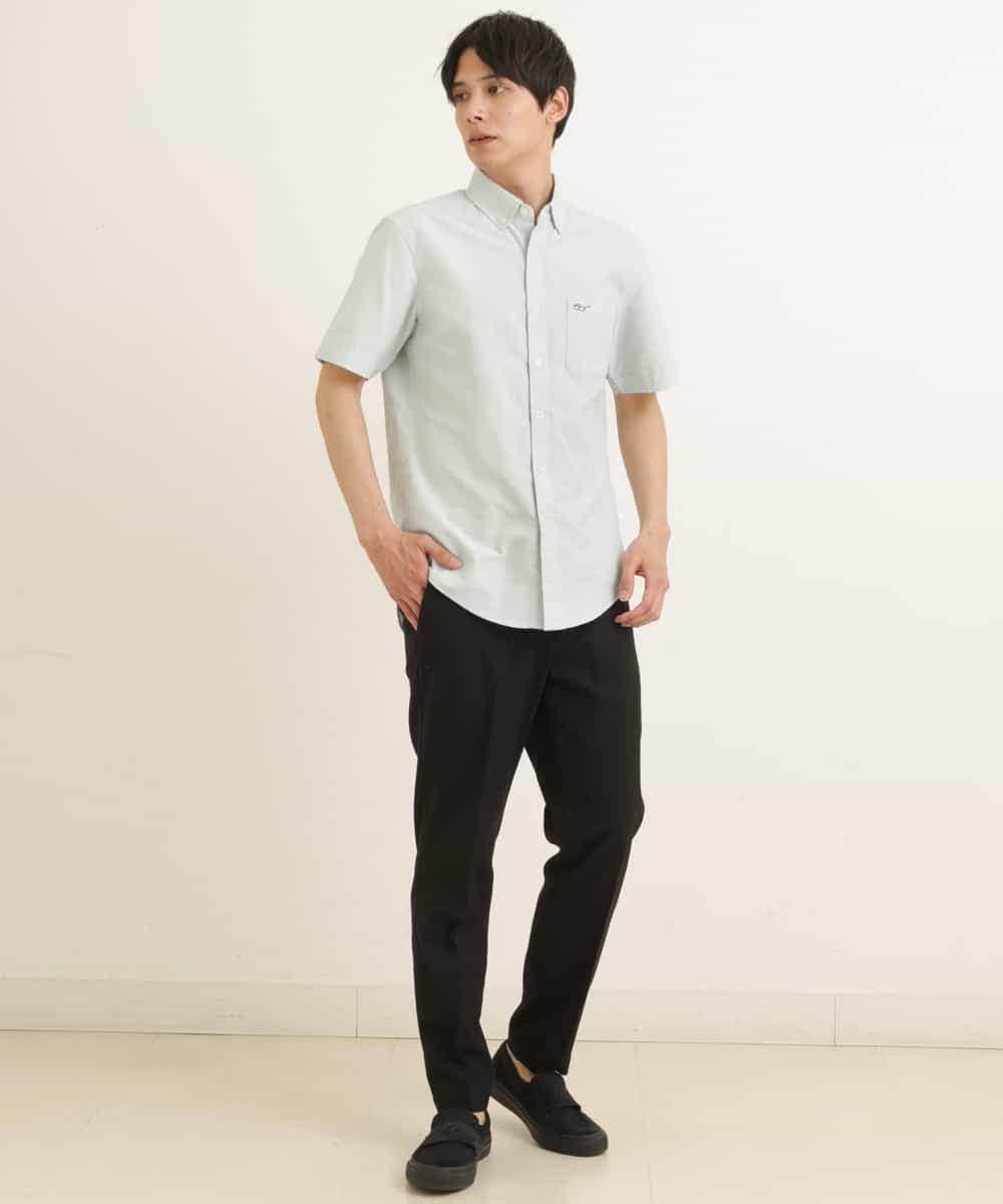 KHBGP43039 a.v.v MEN(アー・ヴェ・ヴェ) 【S-XXL】オックス半袖シャツ ライトブルー