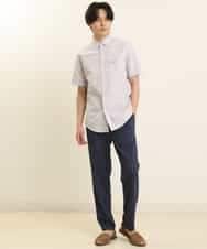 KHBGP43039 a.v.v MEN(アー・ヴェ・ヴェ) 【S-XXL】オックス半袖シャツ ライトブルー
