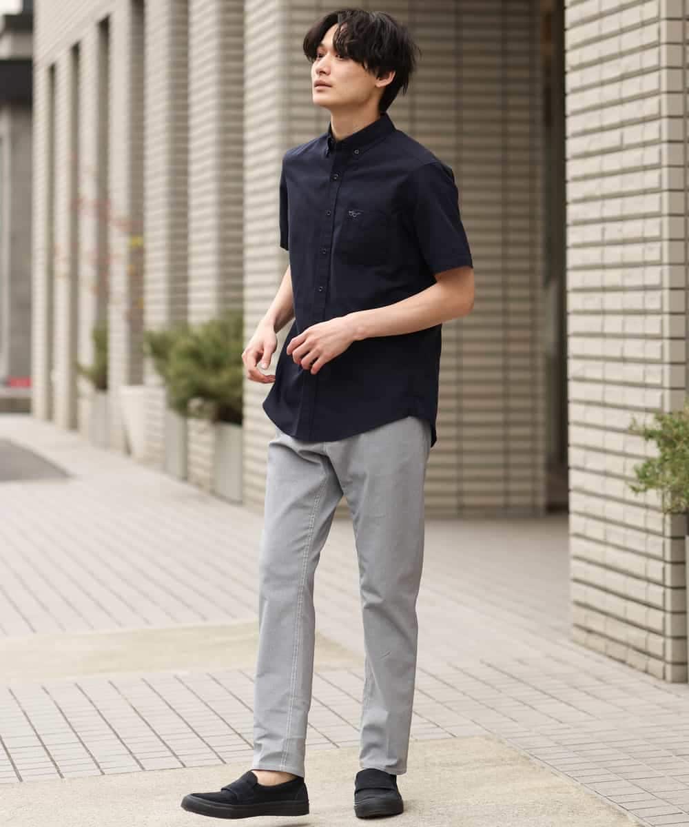 KHBGP43039 a.v.v MEN(アー・ヴェ・ヴェ) 【S-XXL】オックス半袖シャツ ライトブルー