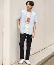 KHBGP43039 a.v.v MEN(アー・ヴェ・ヴェ) 【S-XXL】オックス半袖シャツ ライトブルー