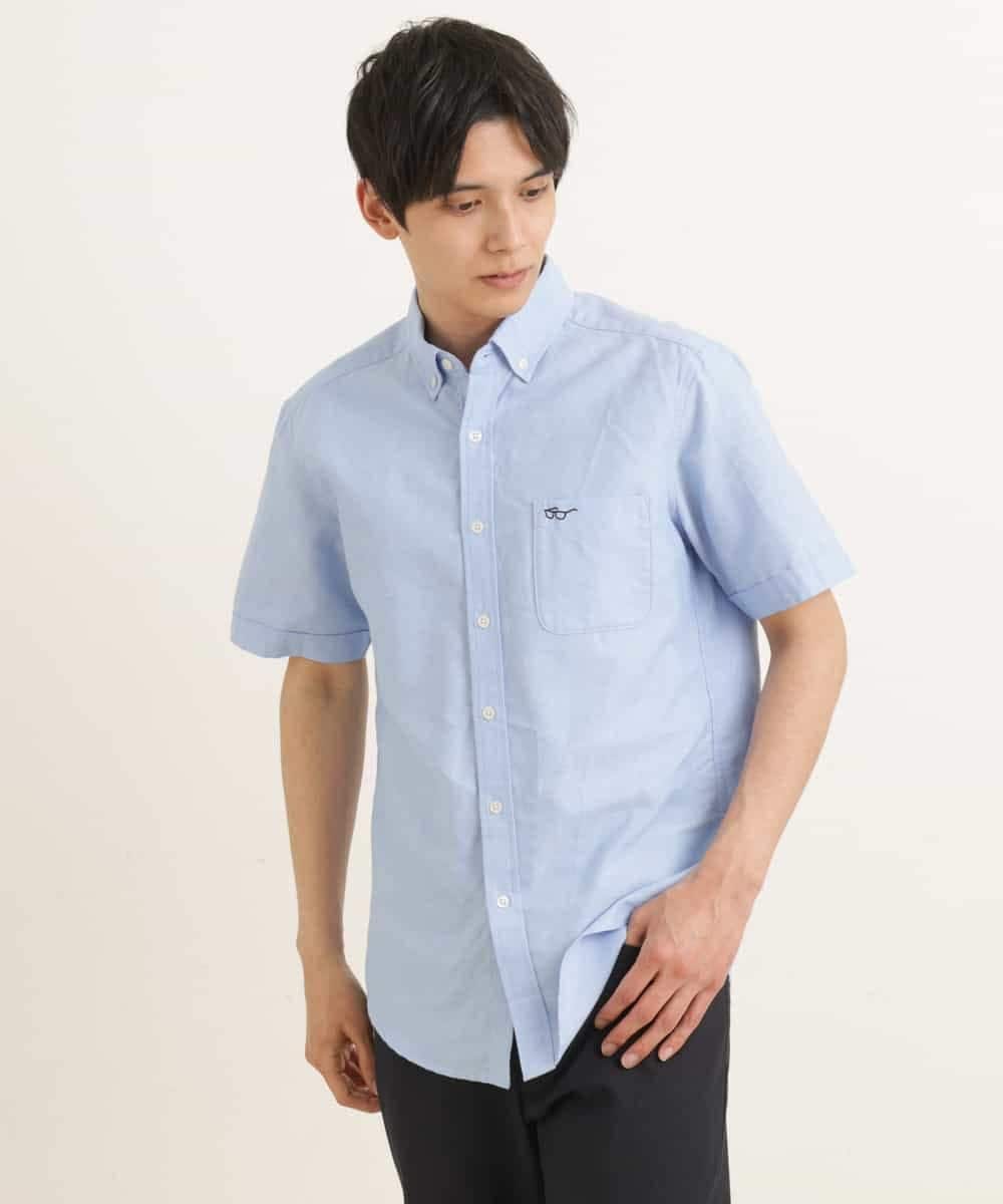 KHBGP43039 a.v.v MEN(アー・ヴェ・ヴェ) 【S-XXL】オックス半袖シャツ ライトブルー
