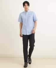 KHBGP43039 a.v.v MEN(アー・ヴェ・ヴェ) 【S-XXL】オックス半袖シャツ ライトブルー