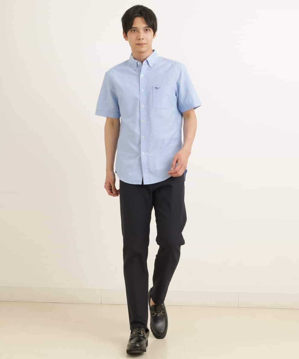 KHBGP43039 a.v.v MEN(アー・ヴェ・ヴェ) 【S-XXL】オックス半袖シャツ ライトブルー