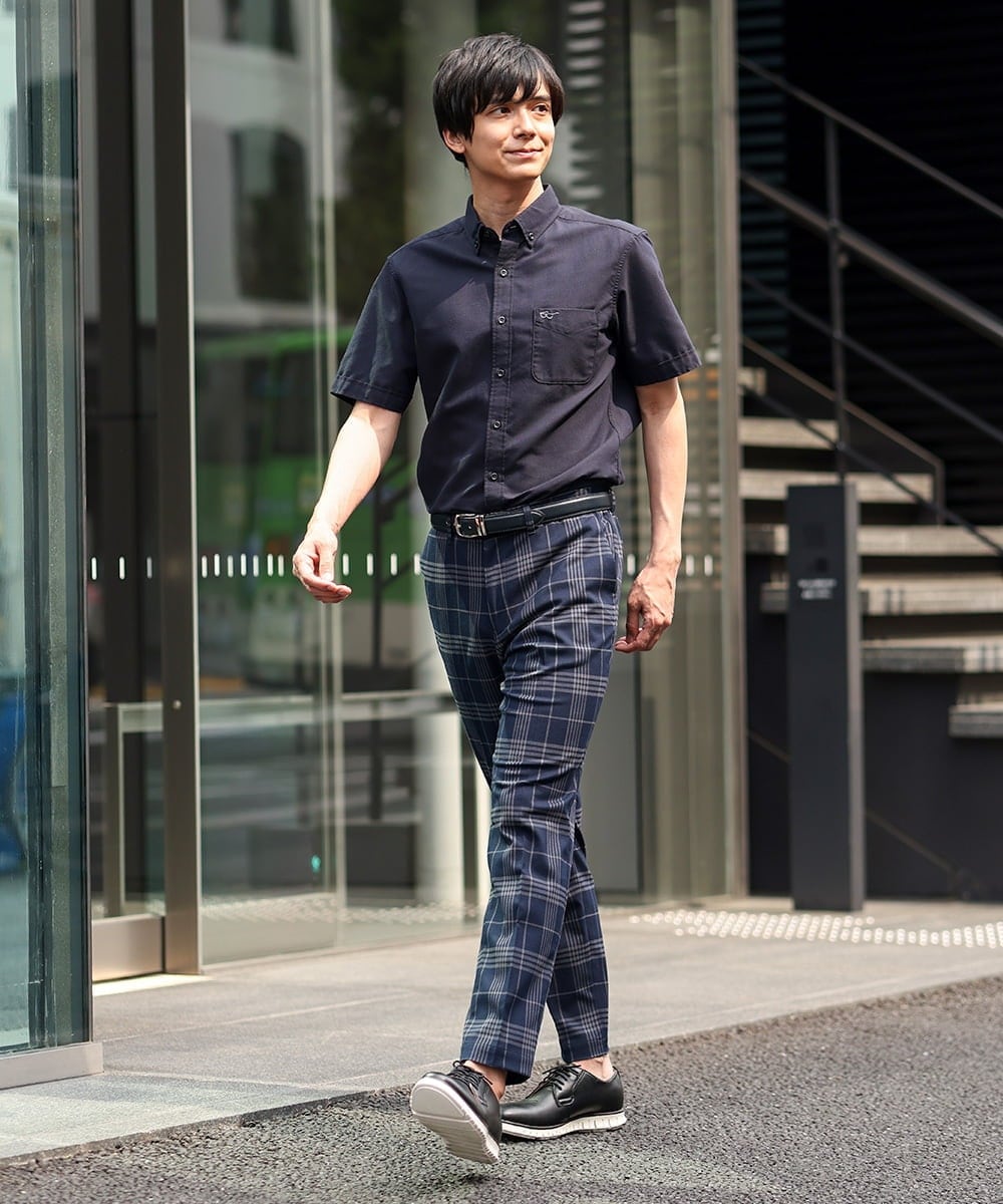 KHBGP43039 a.v.v MEN(アー・ヴェ・ヴェ) 【S-XXL】オックス半袖シャツ ライトブルー