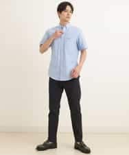 KHBGP43039 a.v.v MEN(アー・ヴェ・ヴェ) 【S-XXL】オックス半袖シャツ ライトブルー