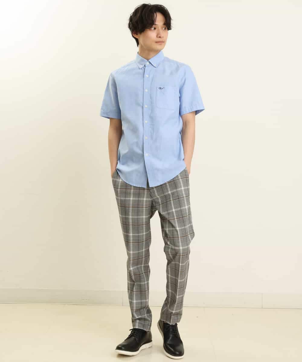 KHBGP43039 a.v.v MEN(アー・ヴェ・ヴェ) 【S-XXL】オックス半袖シャツ ライトブルー