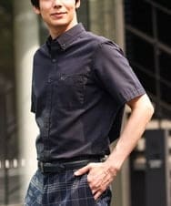 KHBGP43039 a.v.v MEN(アー・ヴェ・ヴェ) 【S-XXL】オックス半袖シャツ ネイビー