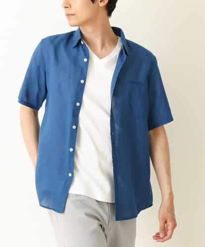 KHBGP74039 a.v.v MEN 【S-XXL】ハイブリッドリネン半袖シャツ