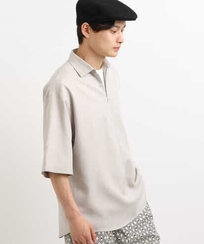 KHBGS25059 a.v.v MEN 五分袖スキッパーシャツプルオーバー