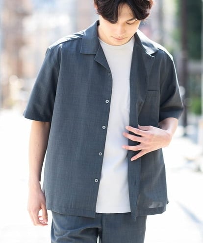 KHBGS40044 a.v.v MEN 【S-XXL】リライトオープンカラーシャツ