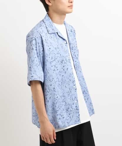 KHBGS49059 a.v.v MEN 線画タッチプリント五分袖シャツ