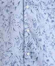 KHBGS49059 a.v.v MEN(アー・ヴェ・ヴェ) 【接触冷感/防シワ】線画タッチプリント五分袖シャツ ライトブルー
