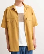 KHBGS53049 a.v.v MEN(アー・ヴェ・ヴェ) 【接触冷感/S-XXL】リライト Wポケットシャツ（セットアップ可） イエロー