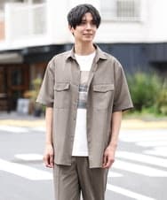 KHBGS53049 a.v.v MEN(アー・ヴェ・ヴェ) 【接触冷感/S-XXL】リライト Wポケットシャツ（セットアップ可） イエロー