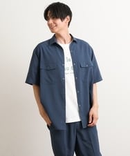 KHBGS53049 a.v.v MEN(アー・ヴェ・ヴェ) 【接触冷感/S-XXL】リライト Wポケットシャツ（セットアップ可） イエロー