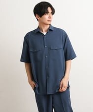 KHBGS53049 a.v.v MEN(アー・ヴェ・ヴェ) 【接触冷感/S-XXL】リライト Wポケットシャツ（セットアップ可） イエロー