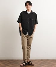 KHBGS53049 a.v.v MEN(アー・ヴェ・ヴェ) 【接触冷感/S-XXL】リライト Wポケットシャツ（セットアップ可） イエロー