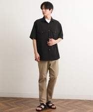 KHBGS53049 a.v.v MEN(アー・ヴェ・ヴェ) 【接触冷感/S-XXL】リライト Wポケットシャツ（セットアップ可） イエロー