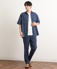 KHBGS53049 a.v.v MEN(アー・ヴェ・ヴェ) 【接触冷感/S-XXL】リライト Wポケットシャツ（セットアップ可） イエロー