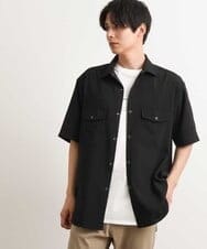 KHBGS53049 a.v.v MEN(アー・ヴェ・ヴェ) 【接触冷感/S-XXL】リライト Wポケットシャツ（セットアップ可） ブラック