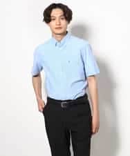 KHBGV43044 a.v.v MEN(アー・ヴェ・ヴェ) 【定番アイテム】エッフェル塔刺繍オックスシャツ 半袖 オレンジ