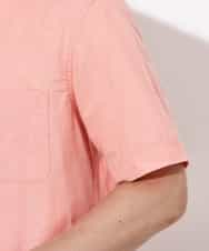 KHBGV43044 a.v.v MEN(アー・ヴェ・ヴェ) 【ON OFF兼用/接触冷感】ワンポイント刺繍オックスシャツ 半袖 オレンジ