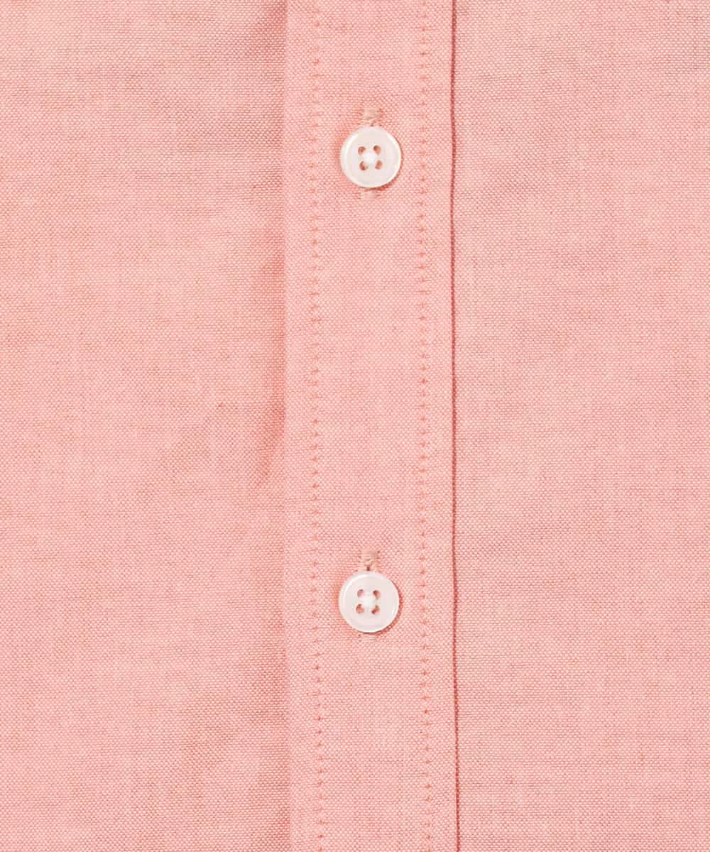 KHBGV43044 a.v.v MEN(アー・ヴェ・ヴェ) 【定番アイテム】エッフェル塔刺繍オックスシャツ 半袖 オレンジ