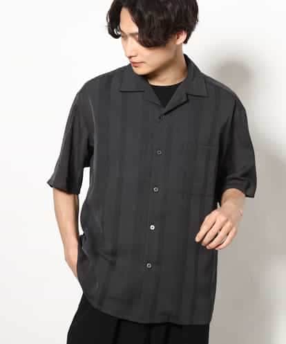 KHBGV49064 a.v.v MEN 【イージーケア/速乾】カラミストライプオープンカラーシャツ半袖