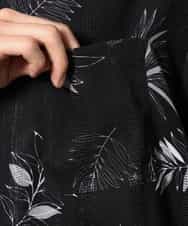 KHBGV50069 a.v.v MEN(アー・ヴェ・ヴェ) 【洗濯機で洗える/トレンド素材】カラミストライプオープンカラーシャツ 五分袖 ブラック
