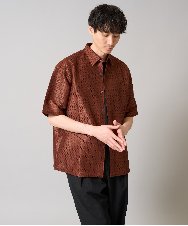 KHBHA64069 a.v.v MEN(アー・ヴェ・ヴェ) ドットジャカードワイドシルエットシャツ ブラウン