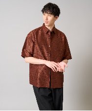 KHBHA64069 a.v.v MEN(アー・ヴェ・ヴェ) ドットジャカードワイドシルエットシャツ ブラック