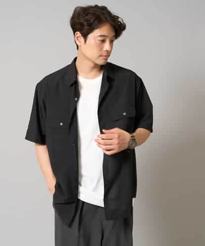 KHBHA65059 a.v.v MEN 【イージーケア/接触冷感/毛玉になりにくい】ライトウェイトメランジダブルポケットシャツ